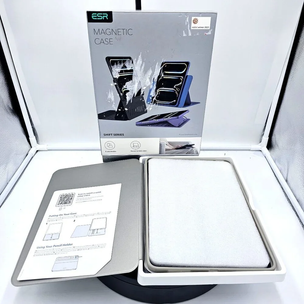 ESR Titanium Gray iPad Air Case 11” M3/M2 & 10.9” 5th/4th Gen Magnetic Stand